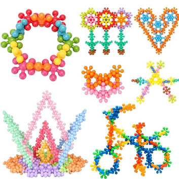 eSarav Star Links Interlocking Blocks Educational, Construction Blocks for Kids, Colorful Star Building Blocks Toys for Kids Boys Girls Multicolor for Age 3+ Years (100 PCS)