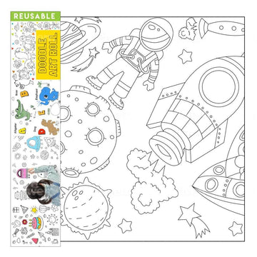 Reusable Doodle Art Roll - Universe Theme (2 meters)