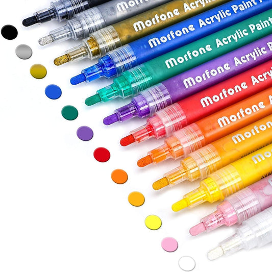 Acrylic Paint Marker Pens (Set of 12)