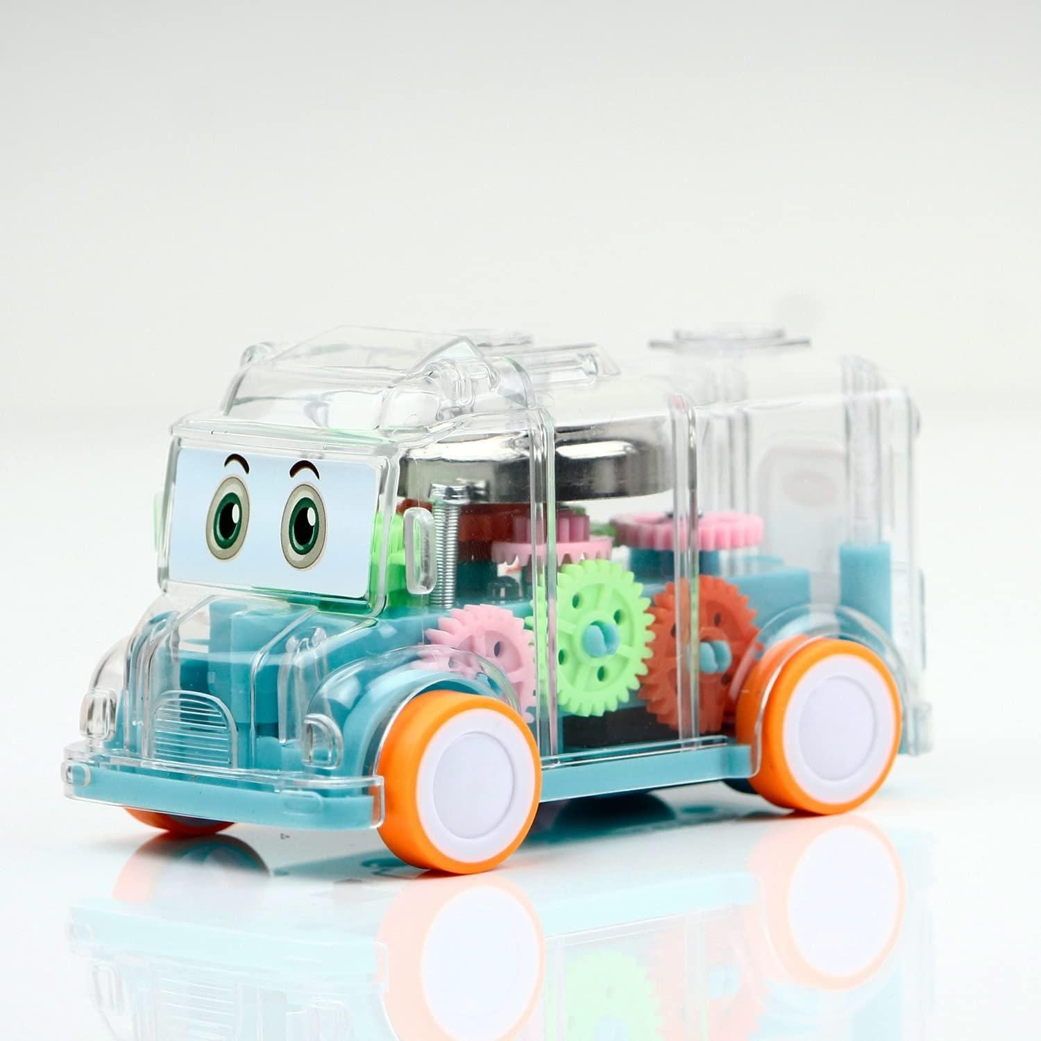 Transparent Concept Musical Mini School Bus Toy