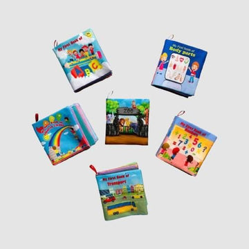 Washable Soft Baby Story Educational Baby Cloth Book (Pack of 6)